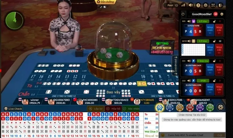 Các tỷ lệ cược trong Tài Xỉu Nhà Cái 100Win