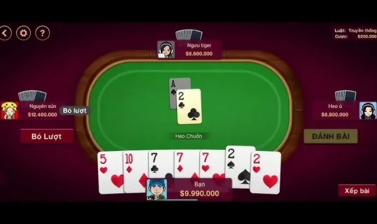 Bàn chơi Tiến Lên Miền Nam 100Win