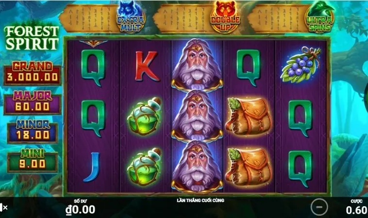 Giao diện chơi Nổ Hũ Rừng Xanh Tại 100Win