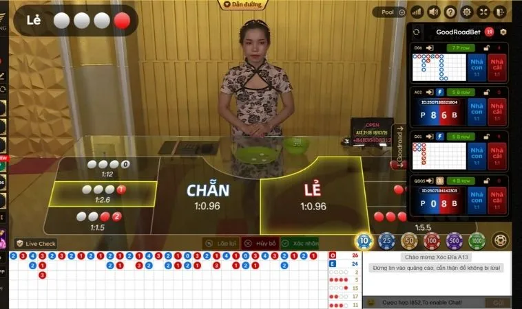 Bàn cược Xóc Đĩa 100Win